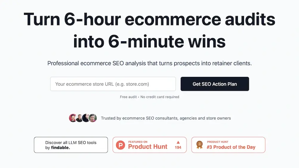 Screenshot of SEO Shop Audit